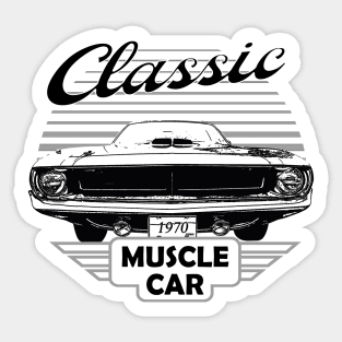 Plymouth Barracuda Classic American Muscle Car 70s Sticker